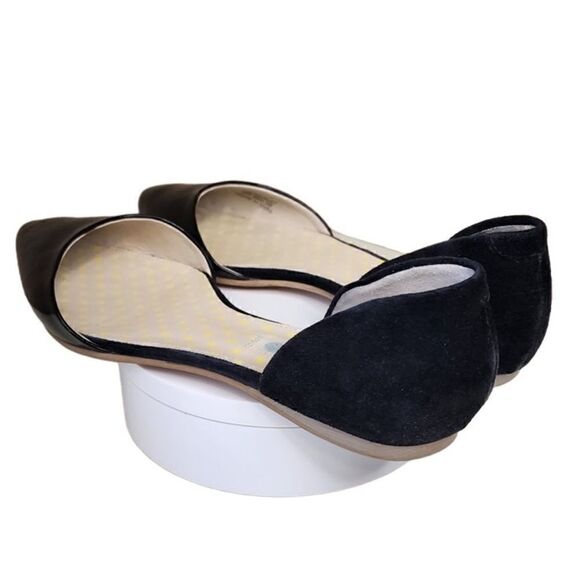 Boden- Women’s D’Orsay Cleo Black Patent Mixed Media Leather Flats, Size 38/ 7.5 - Picture 9 of 15